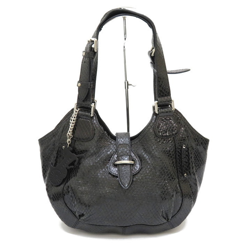 Celine Python Embossed Handbag Black - image 1